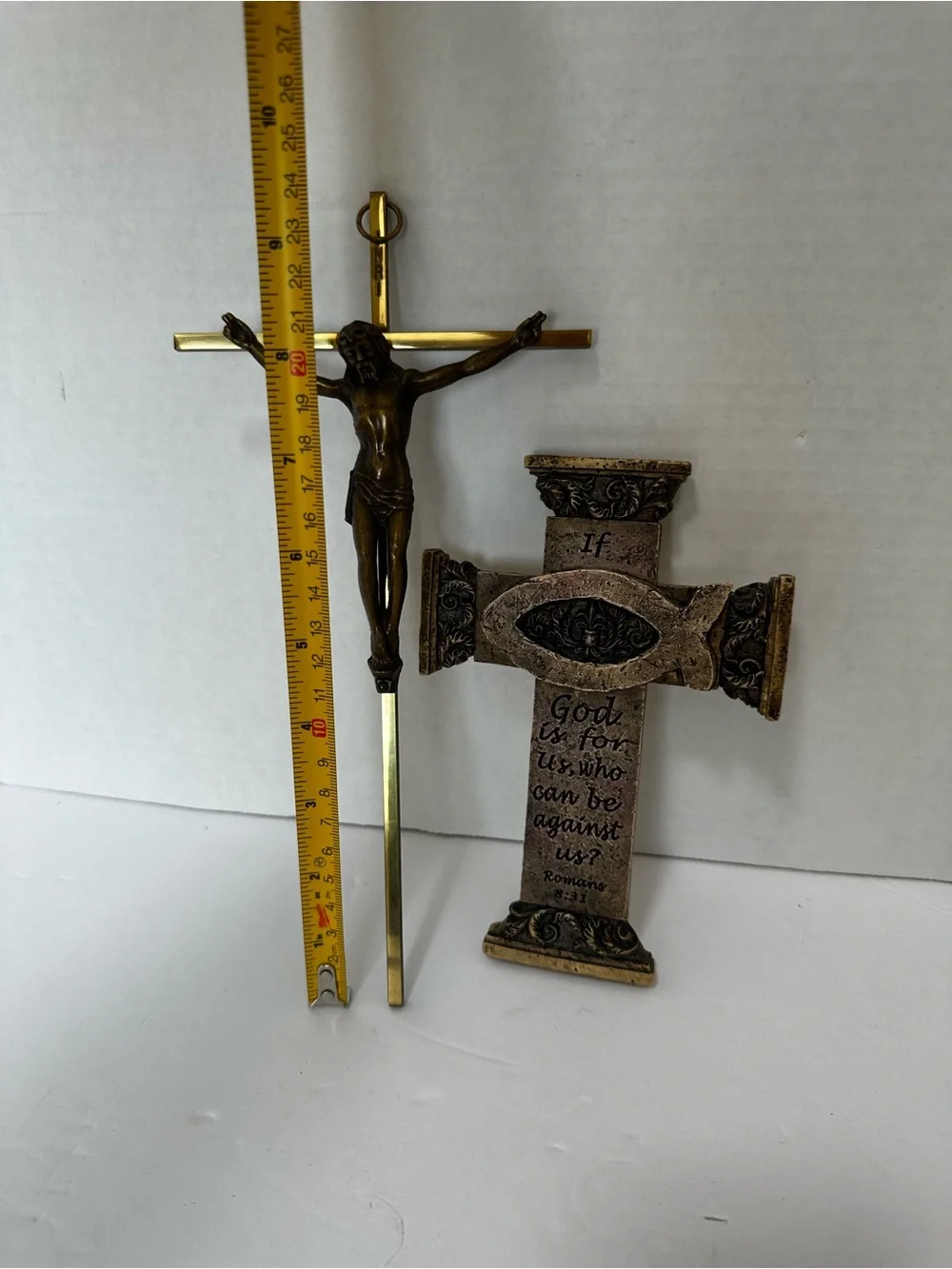 Set of two religious crosses